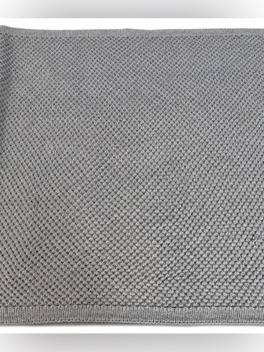 Pottery Barn Gray Textured Knit Throw Blanket 54x59
